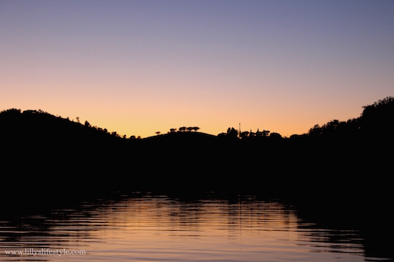 tramonto lago alqueva