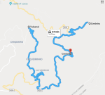 mappa itinerario aldeias de xisto