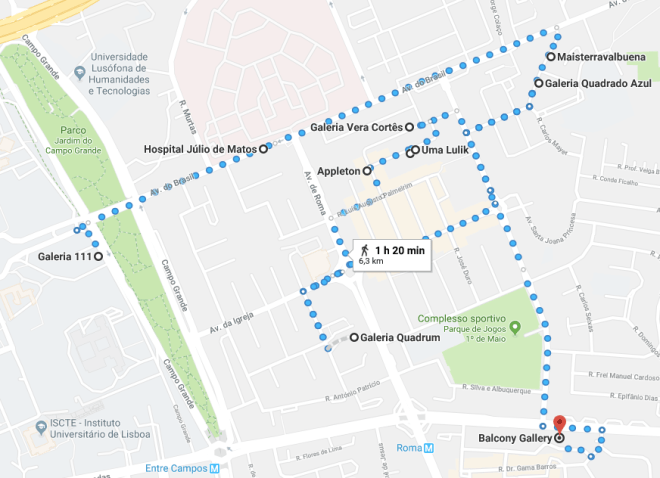 mappa gallerie lisbona 