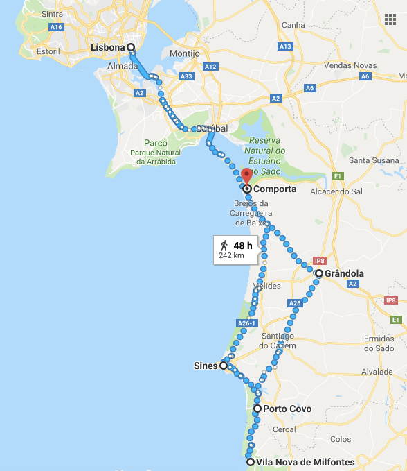 portogallo in auto costa icentina