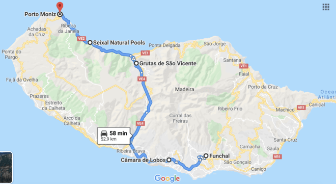 possibile itinerario visita madeira