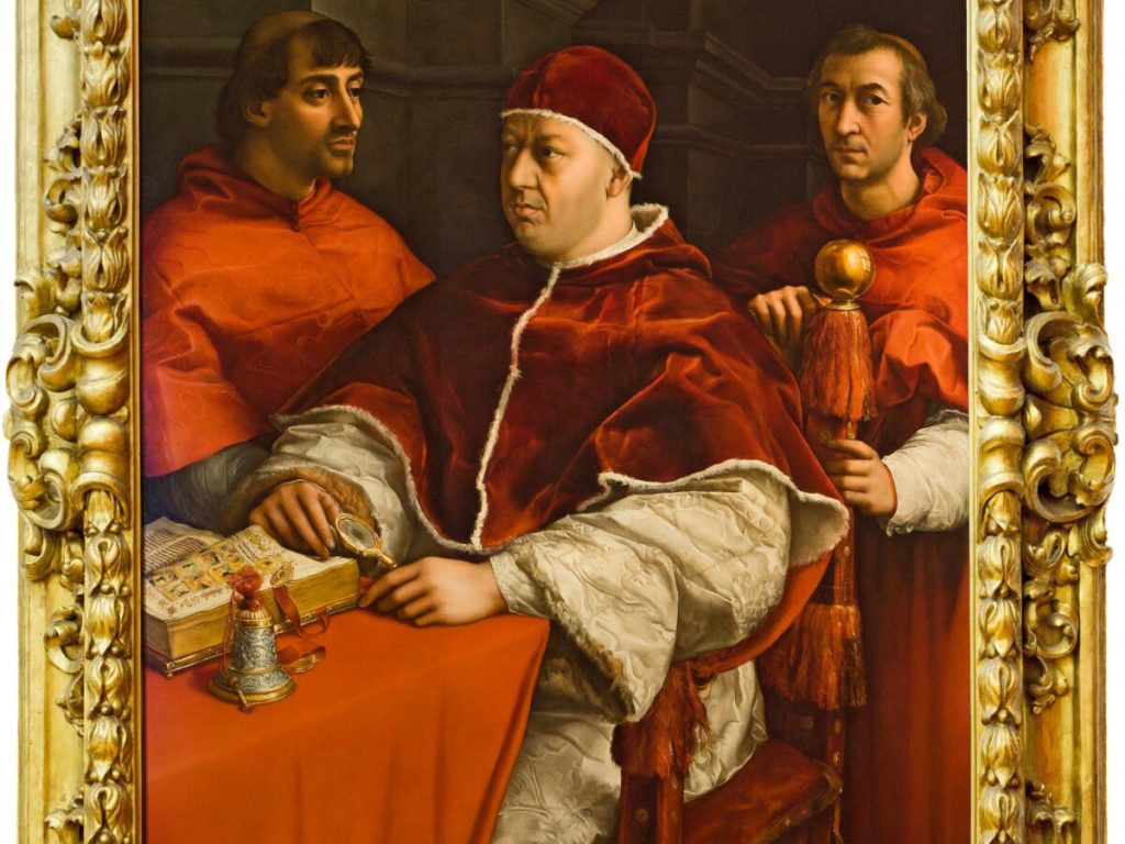 quadro raffaello di leone X