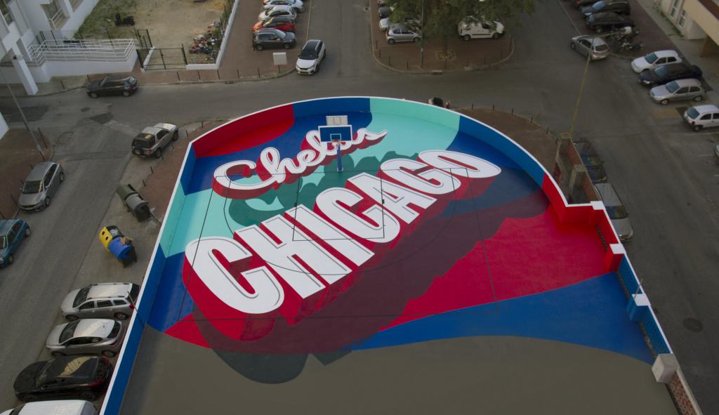arte urbana lisbona portogallo campo basket chelas