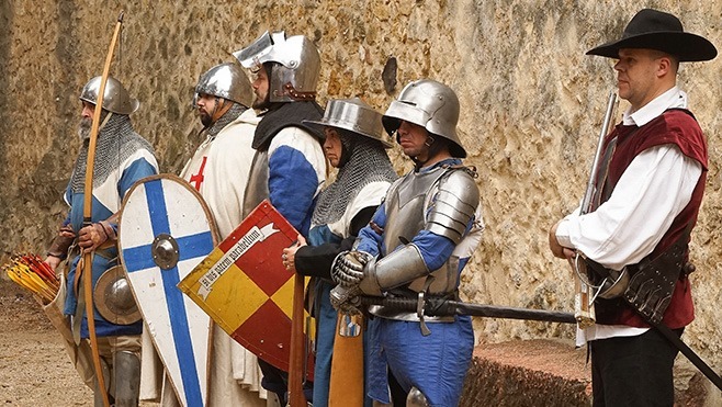 castello di lisbona con la famiglia